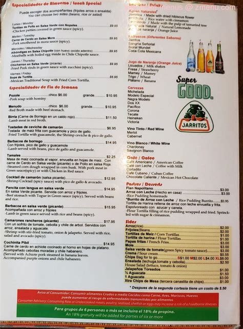 mi rinconcito mexicano miami fl menu